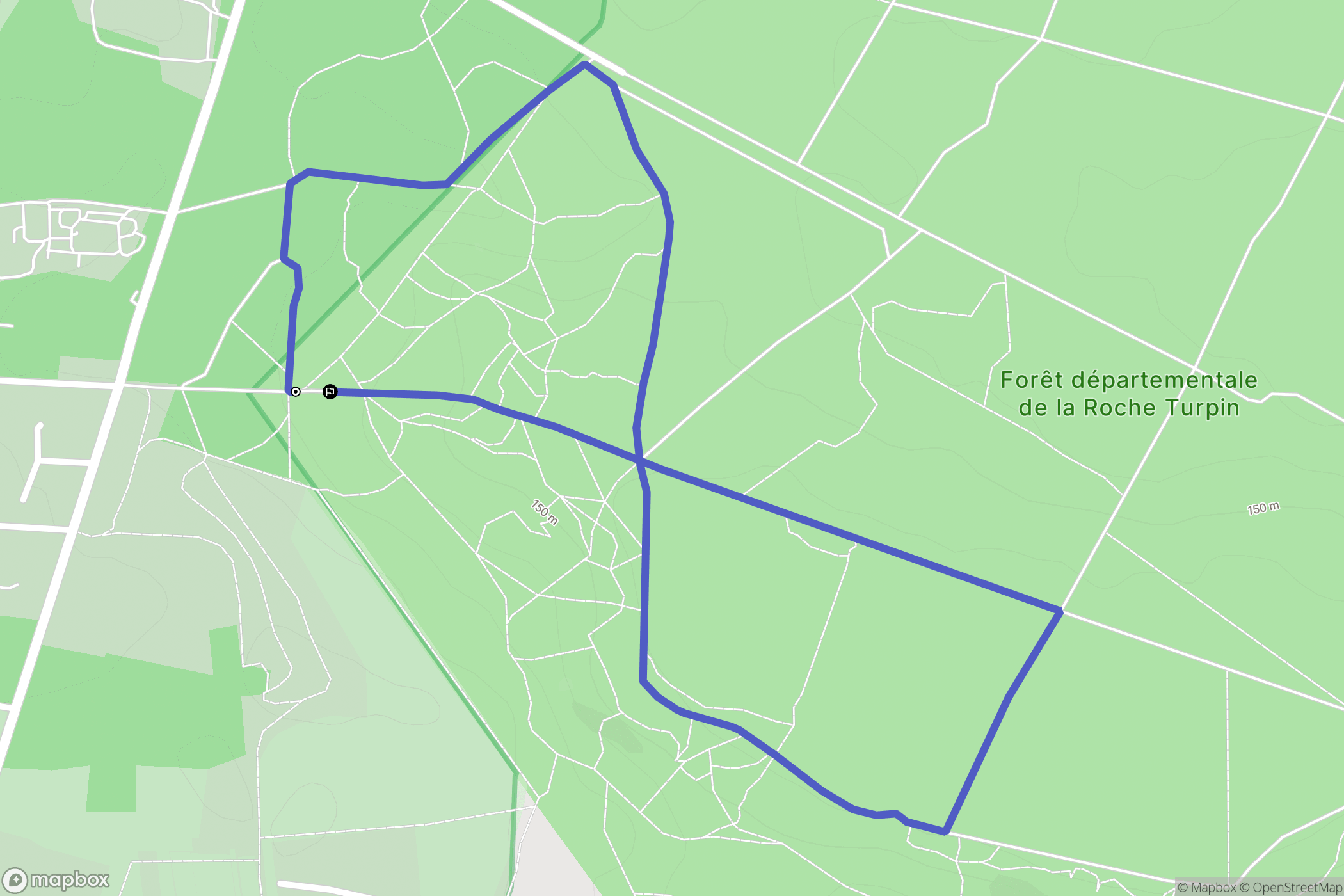 Fontenay-lès-Briis : carte du parcours de randonnée - France