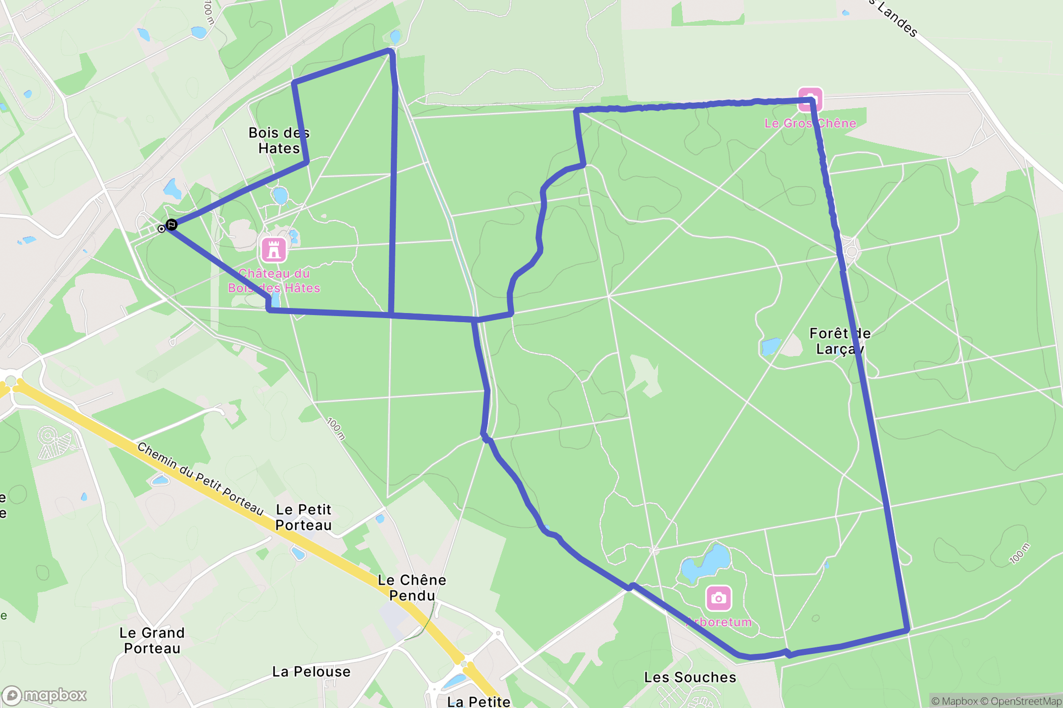 Chambray-lès-Tours : carte du parcours de randonnée - France