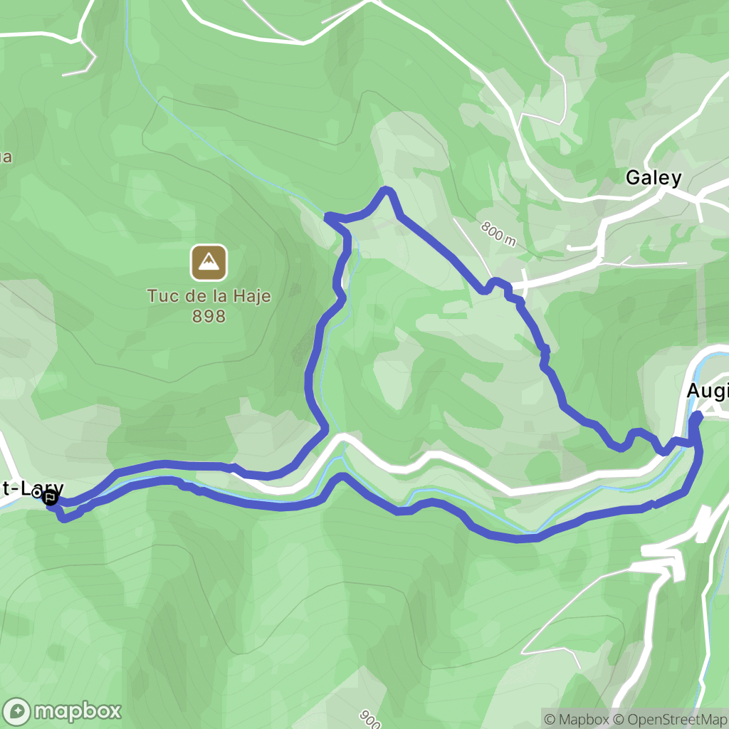 Saint-Lary : carte du parcours de randonnée - France
