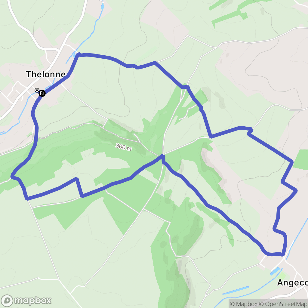 Thelonne : carte du parcours de randonnée - France