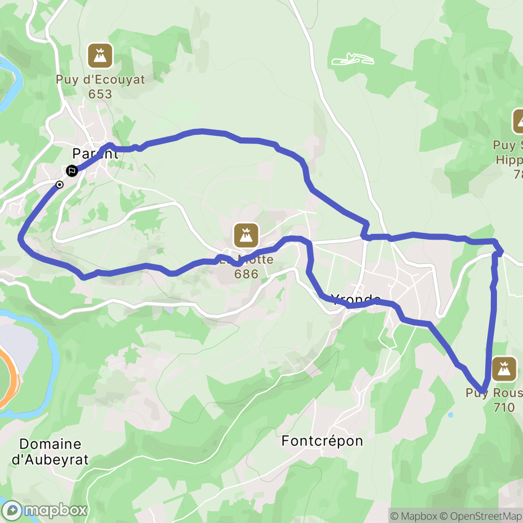 Parent : carte du parcours de randonnée - France