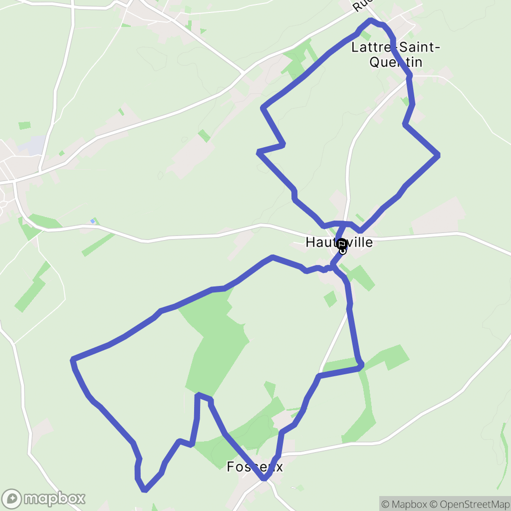Hauteville : carte du parcours de randonnée - France