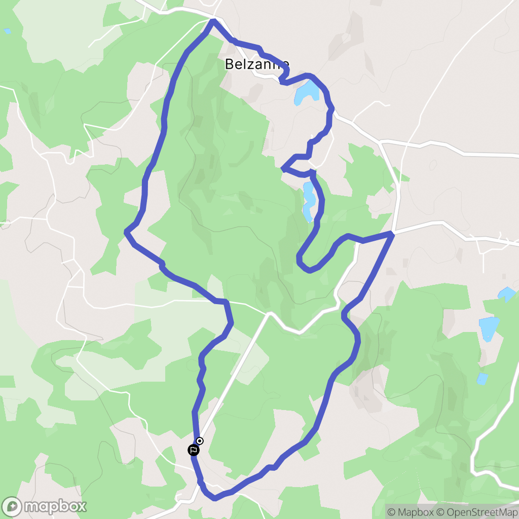 Bersac-sur-Rivalier : carte du parcours de randonnée - France