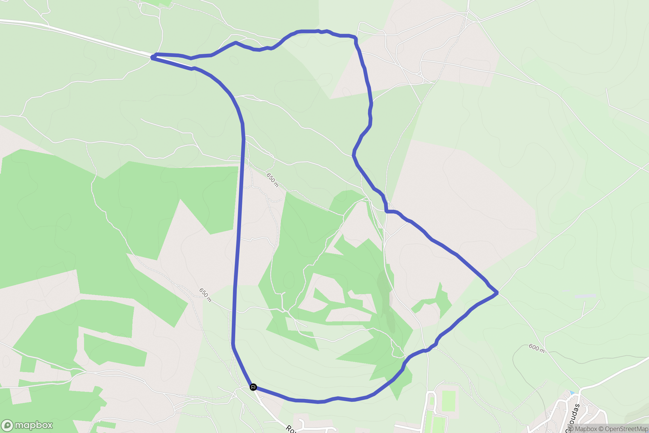 Montrozier : carte du parcours de randonnée - France