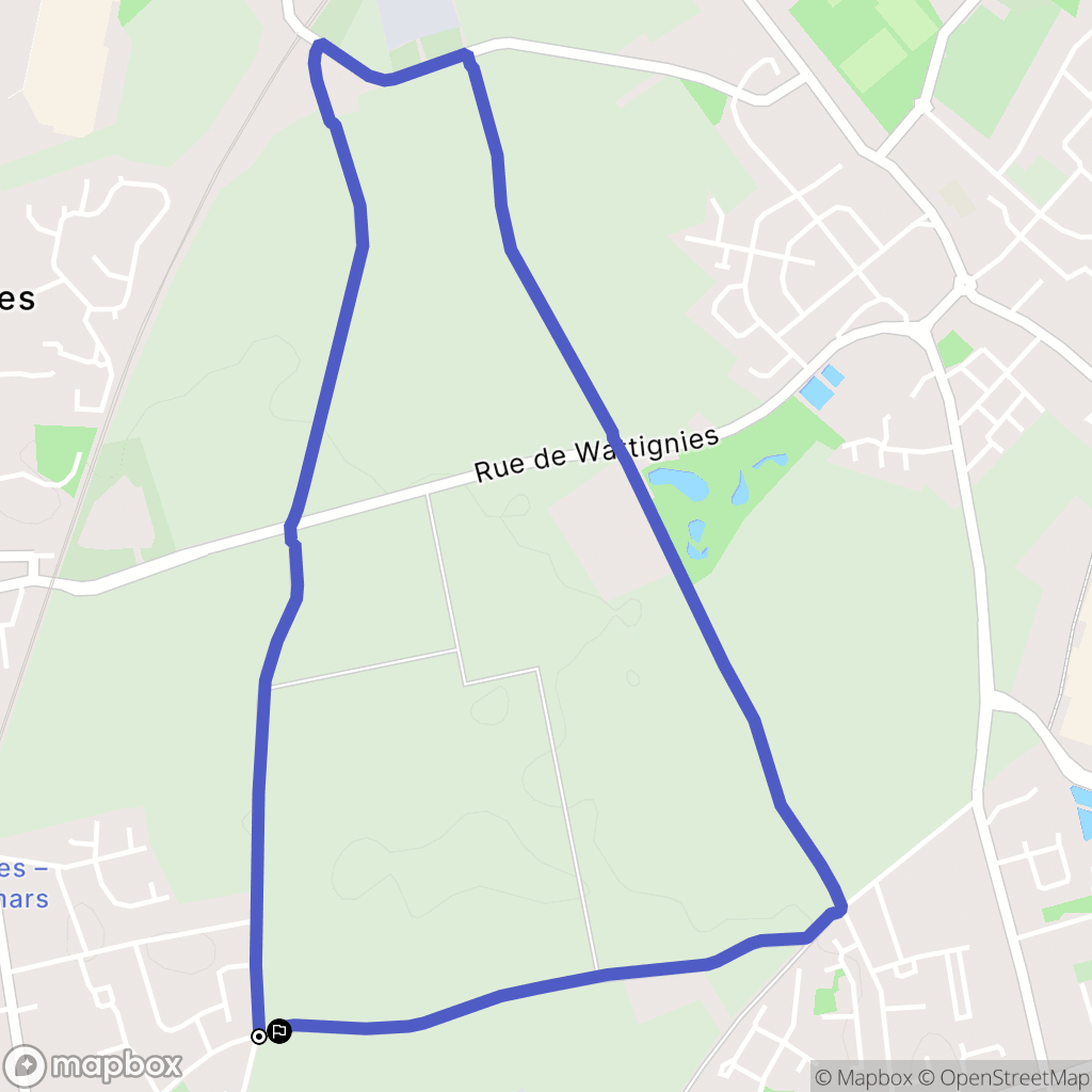 Templemars : carte du parcours de randonnée - France