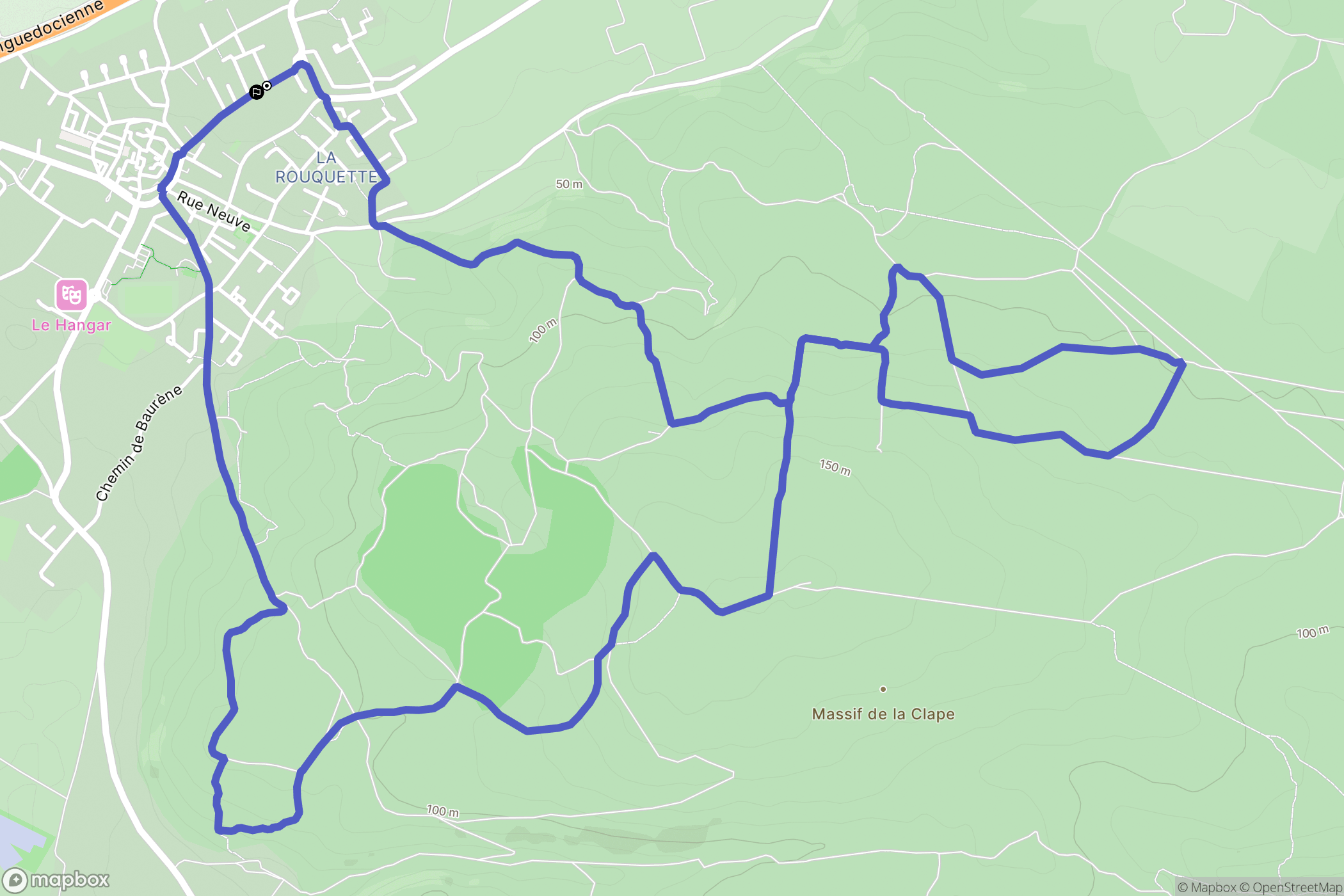 Fleury : carte du parcours de randonnée - France
