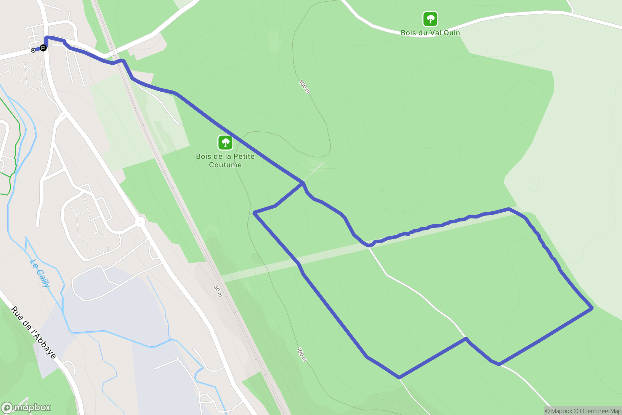 Le Houlme : carte du parcours de randonnée - France