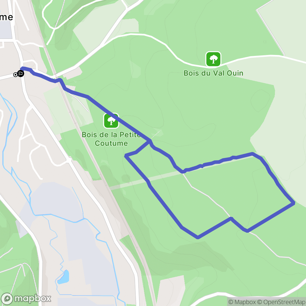 Le Houlme : carte du parcours de randonnée - France