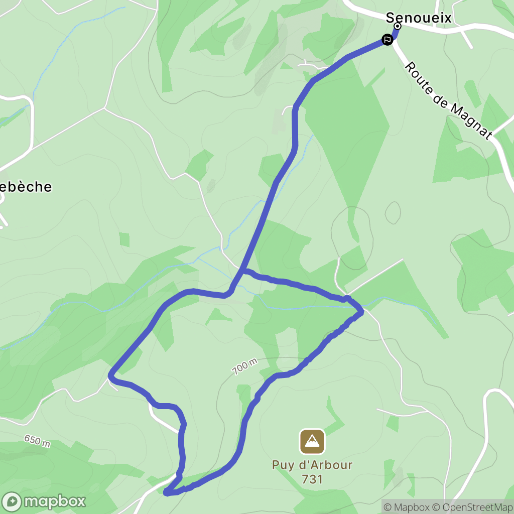 Saint-Frion : carte du parcours de randonnée - France