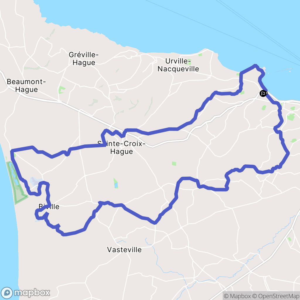 Équeurdreville-Hainneville : carte du parcours de randonnée - France