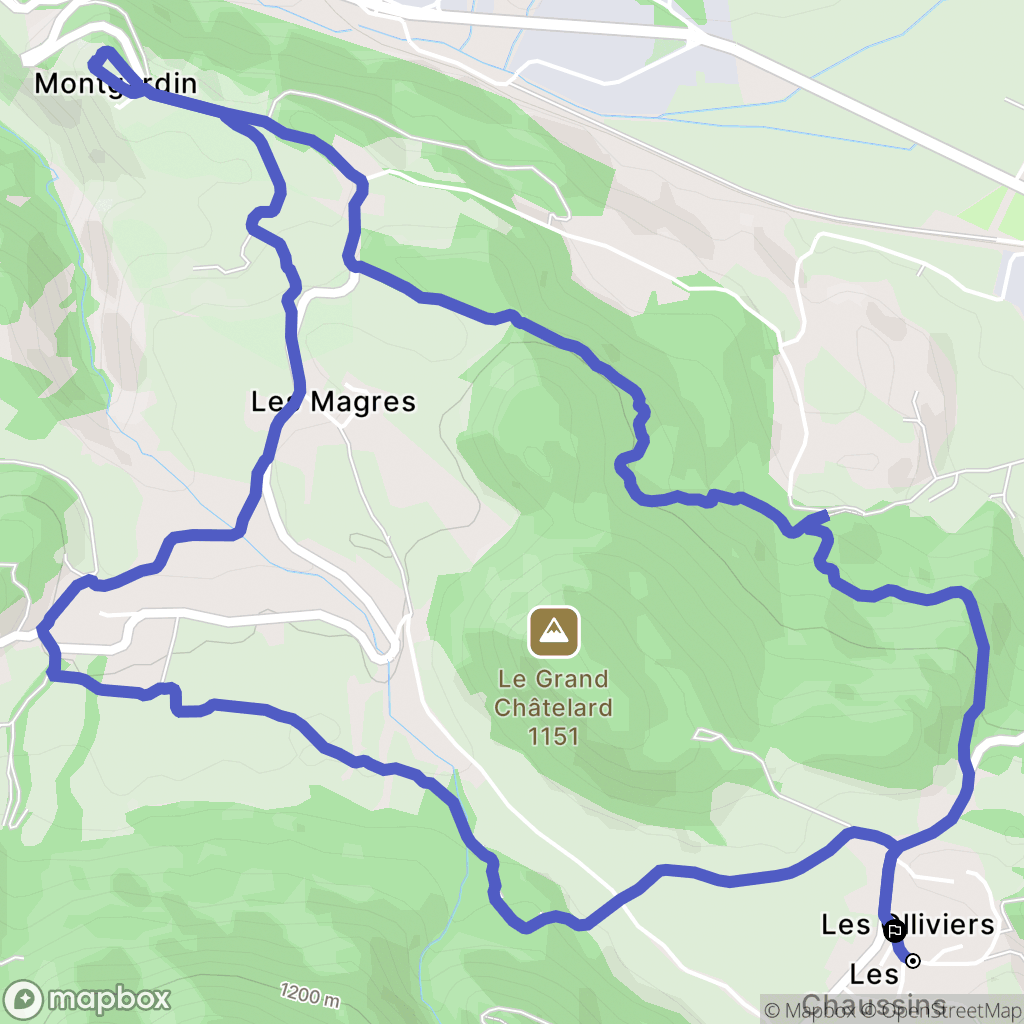 Chorges : carte du parcours de randonnée - France