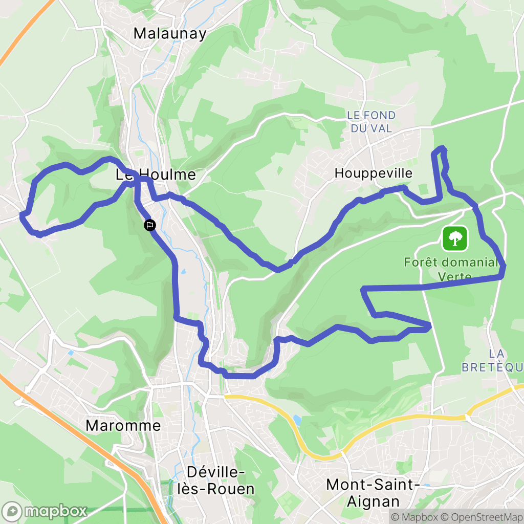 Le Houlme : carte du parcours de randonnée - France