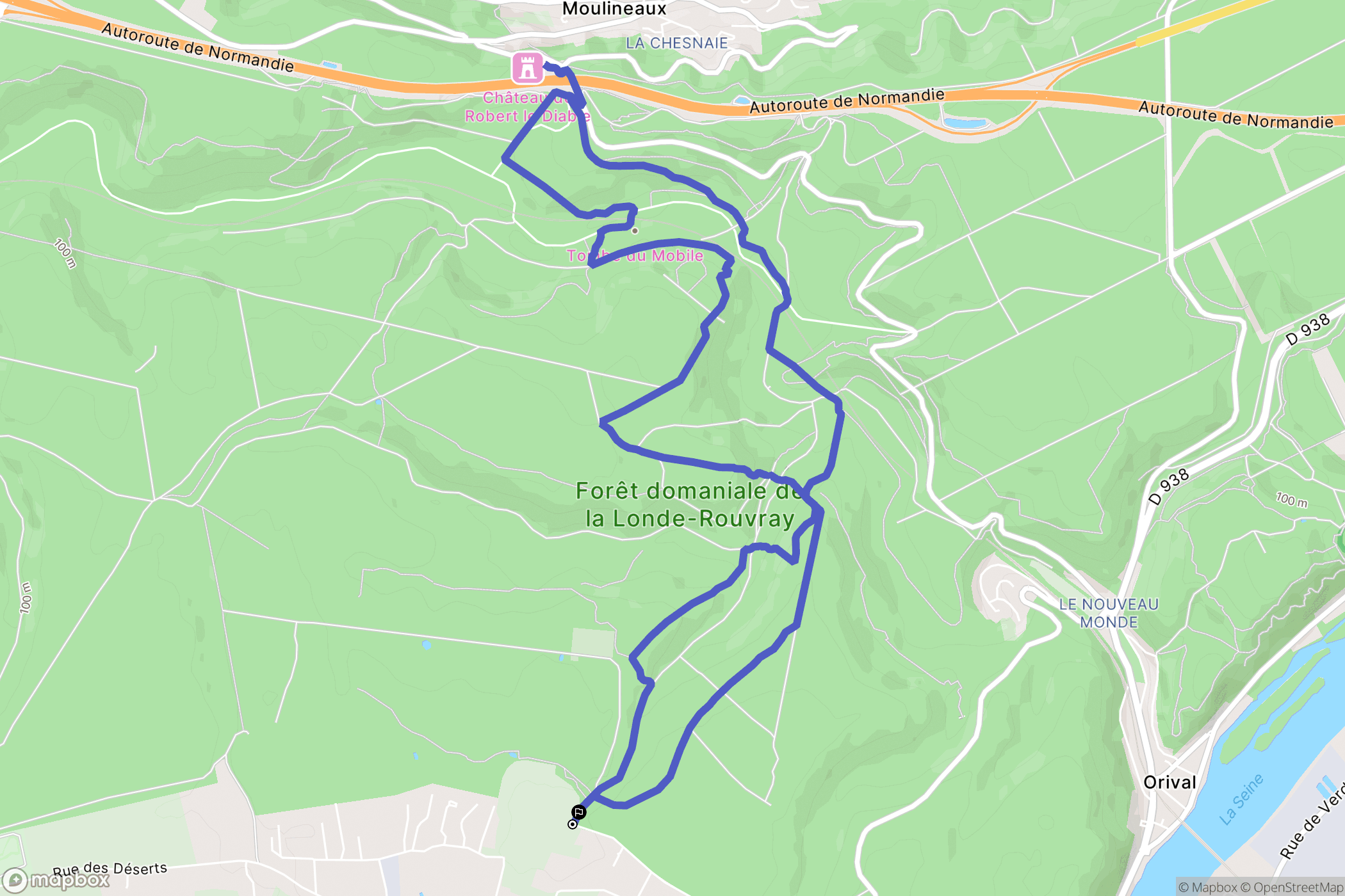 La Londe : carte du parcours de randonnée - France