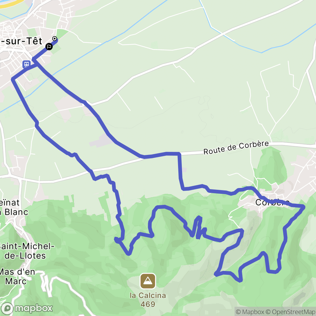 Ille-sur-Têt : carte du parcours de randonnée - France