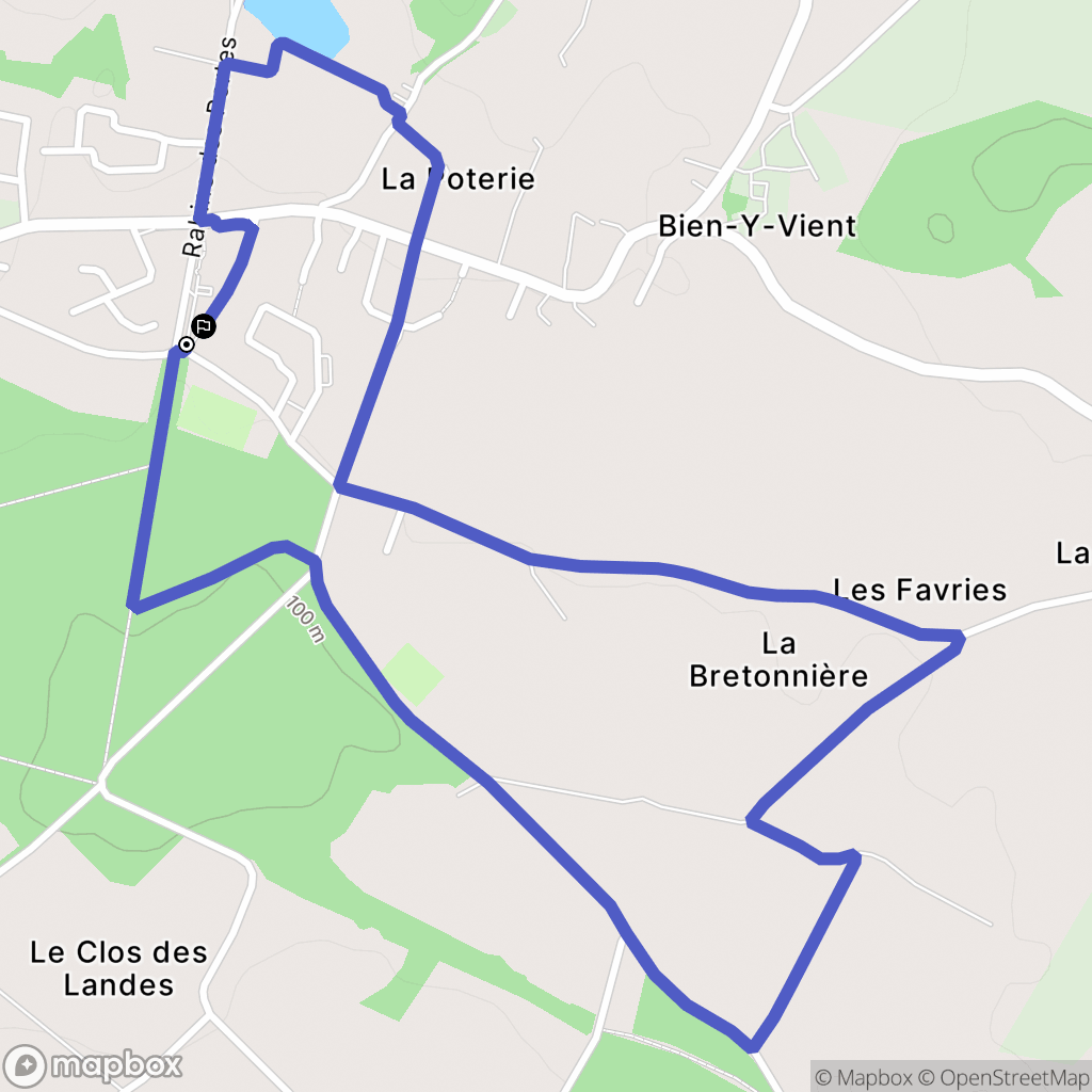 Lamballe-Armor : carte du parcours de randonnée - France