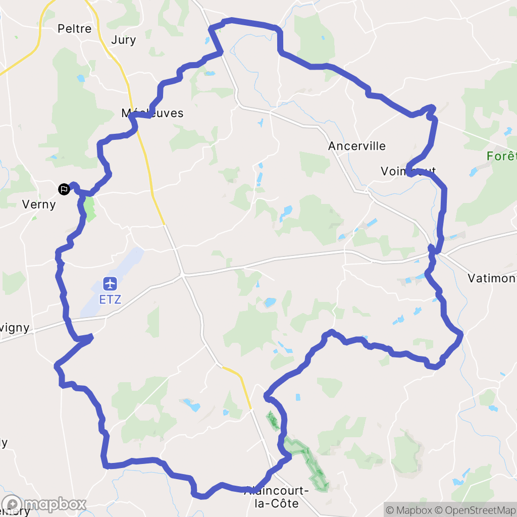 Pournoy-la-Grasse : carte du parcours de randonnée - France