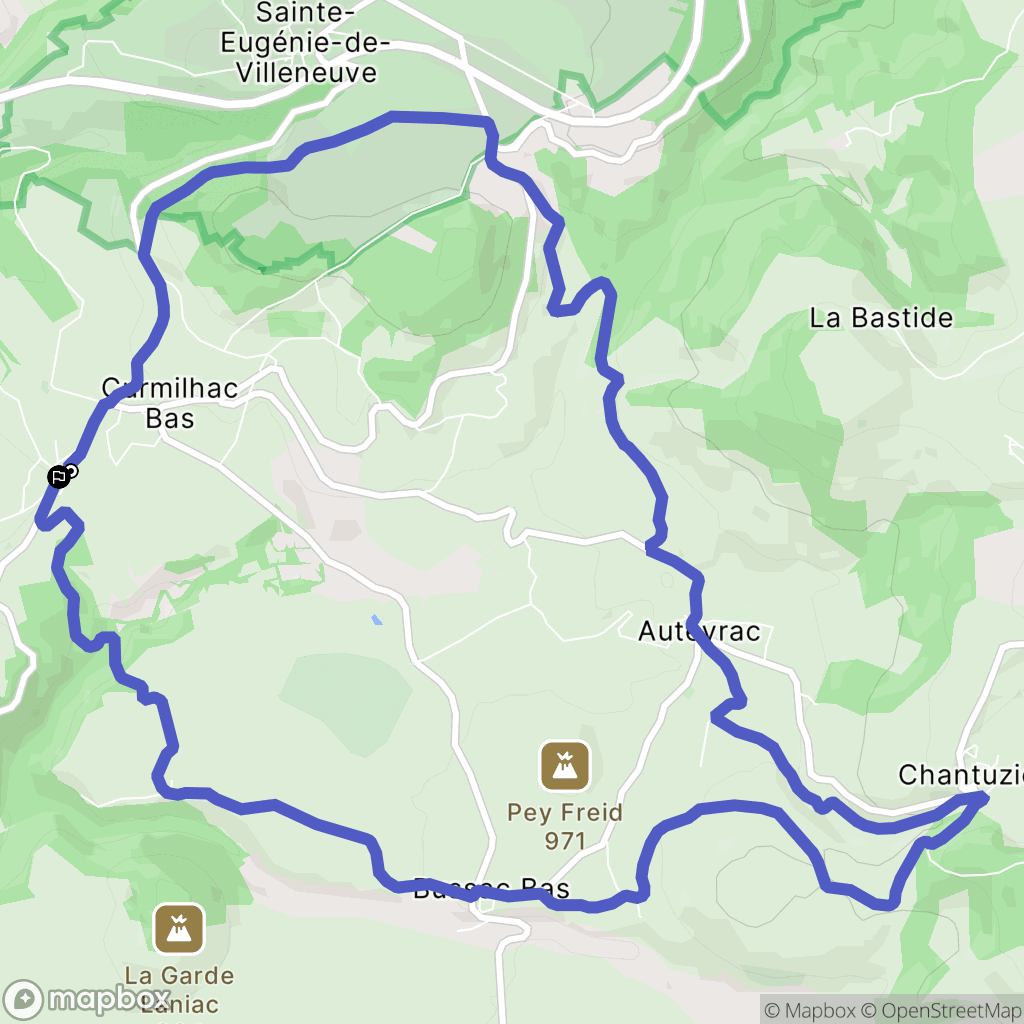 Vissac-Auteyrac : carte du parcours de randonnée - France
