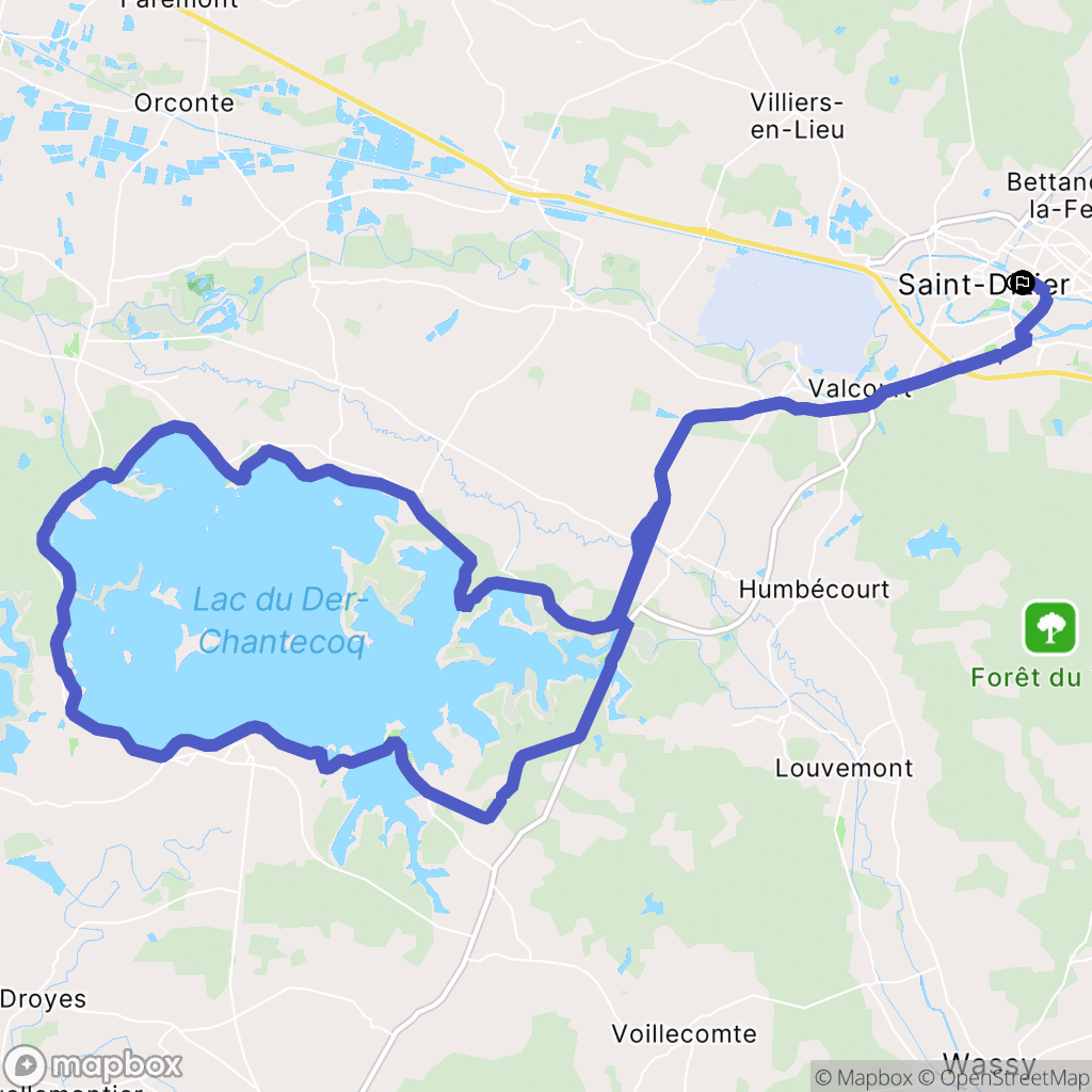 Saint-Dizier : carte du parcours de randonnée - France