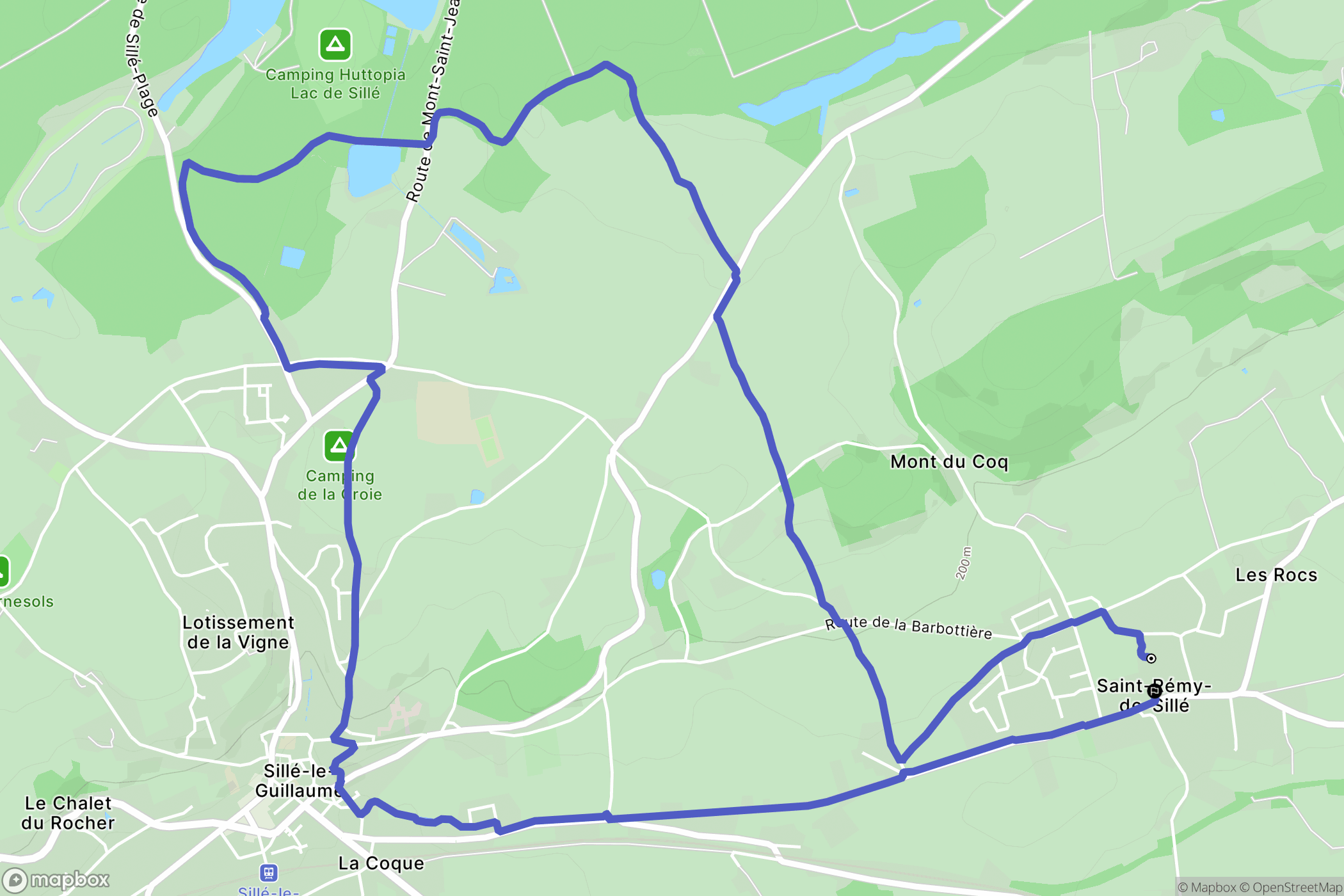 Saint-Rémy-de-Sillé : carte du parcours de randonnée - France