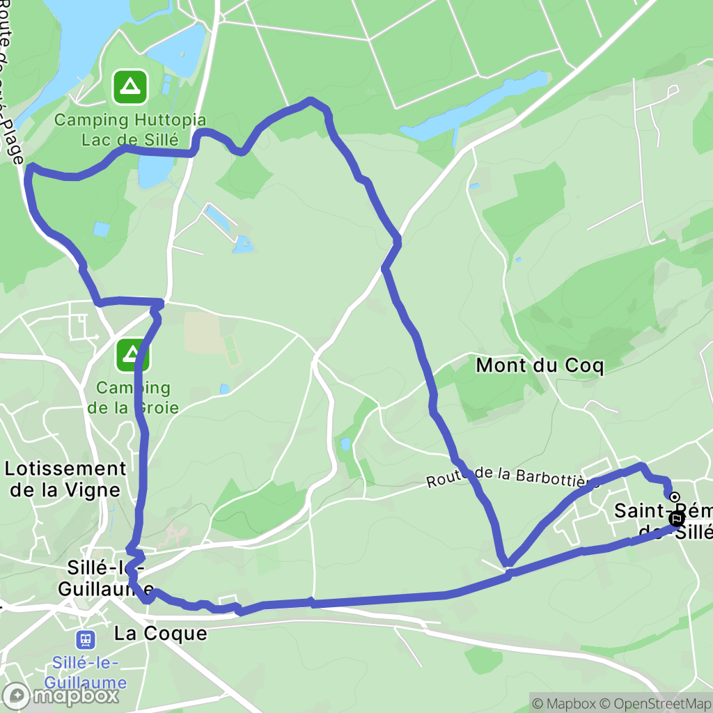 Saint-Rémy-de-Sillé : carte du parcours de randonnée - France