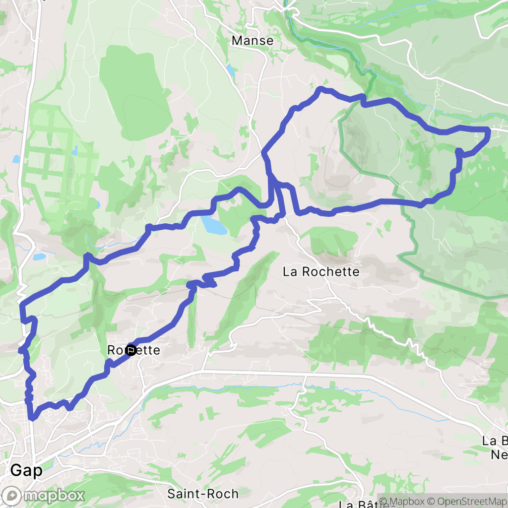 Gap : carte du parcours de randonnée - France