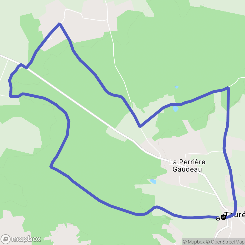 Thuré : carte du parcours de randonnée - France