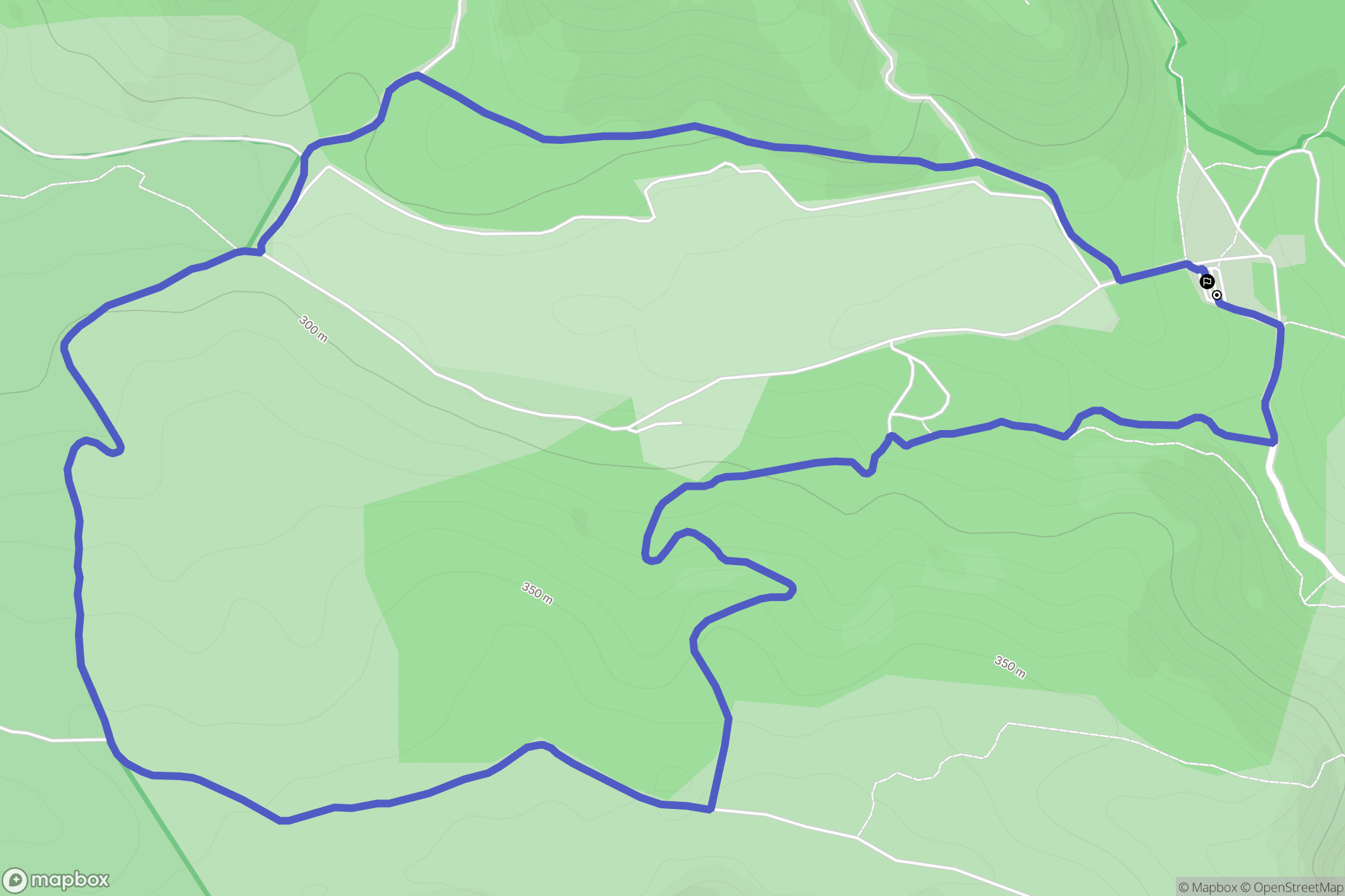 Cheval-Blanc : carte du parcours de randonnée - France