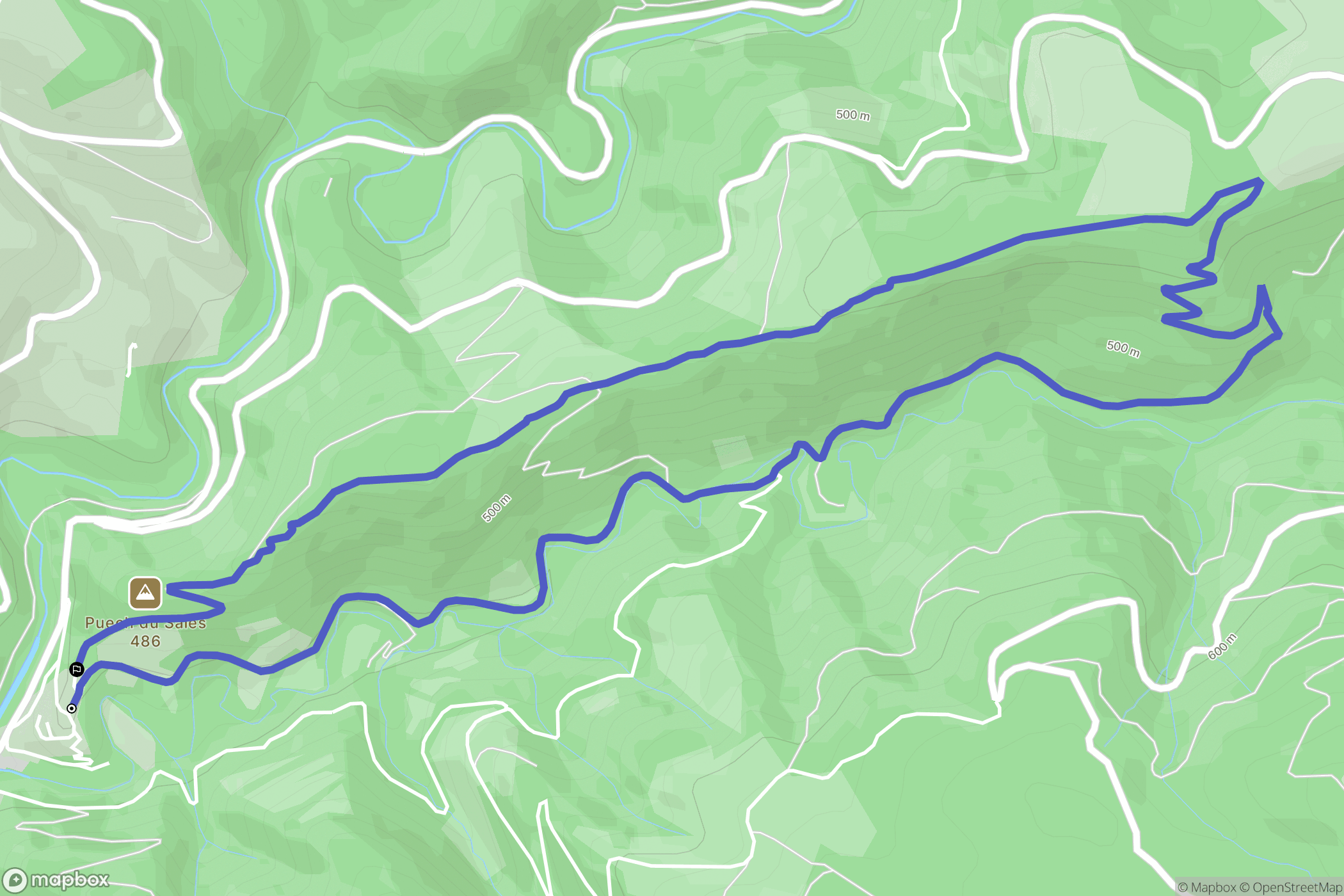 Vabre : carte du parcours de randonnée - France