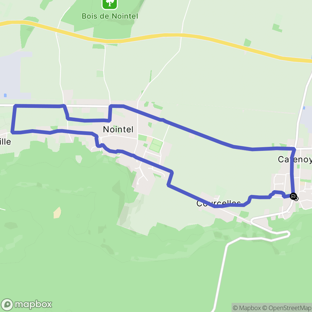 Catenoy : carte du parcours de randonnée - France