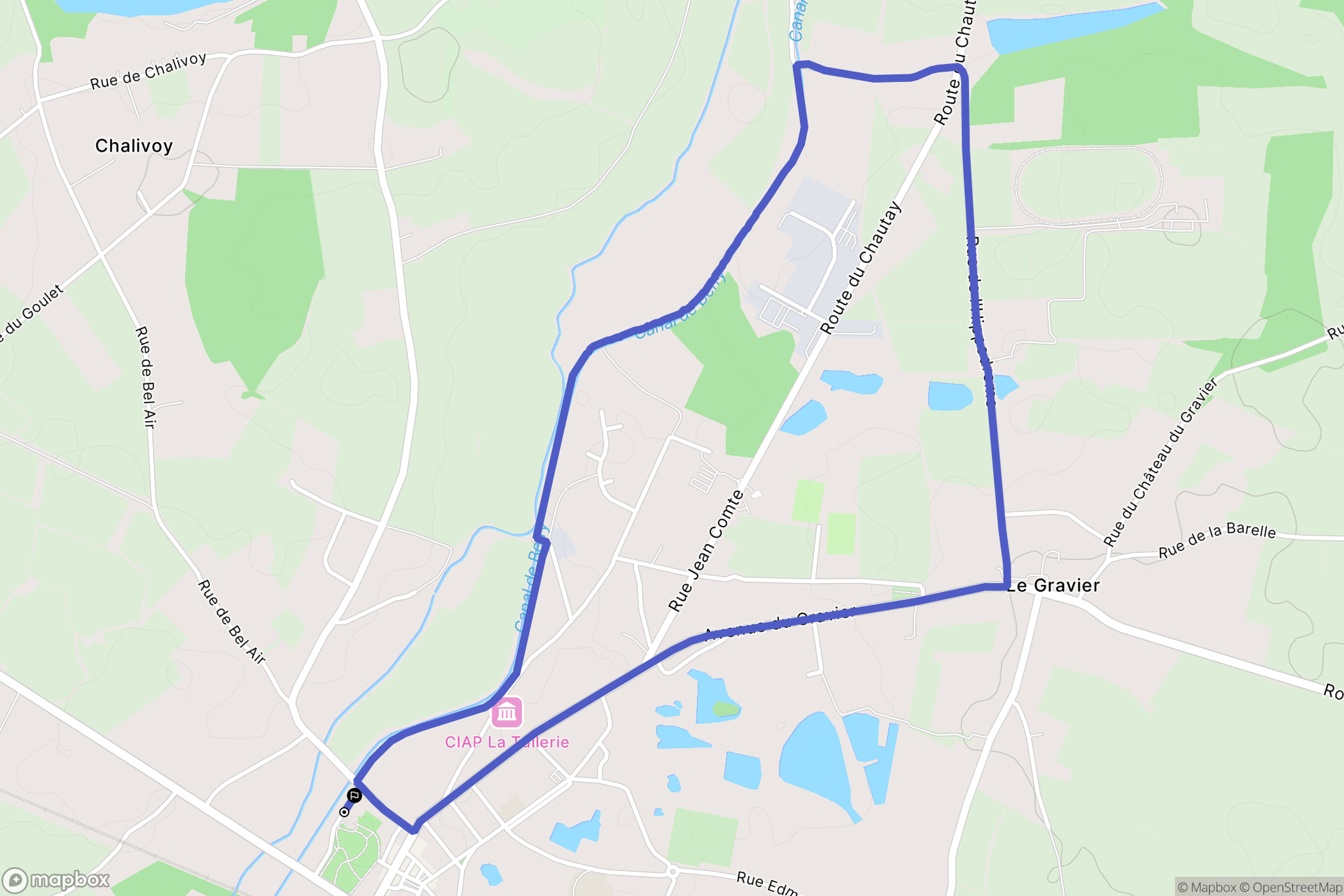 La Guerche-sur-l'Aubois : carte du parcours de randonnée - France