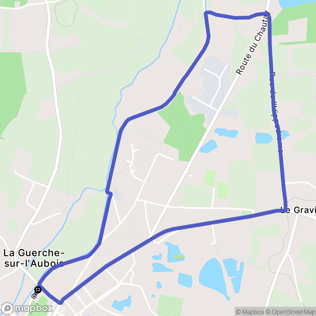 La Guerche-sur-l'Aubois : carte du parcours de randonnée - France