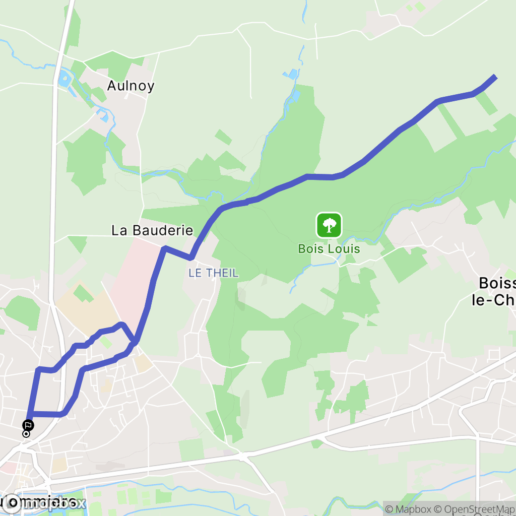 Coulommiers : carte du parcours de randonnée - France