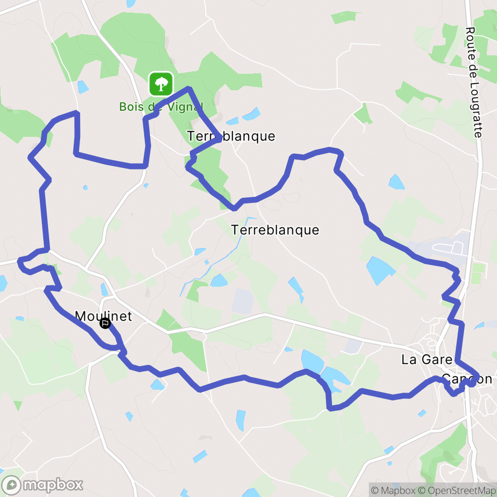 Moulinet : carte du parcours de randonnée - France