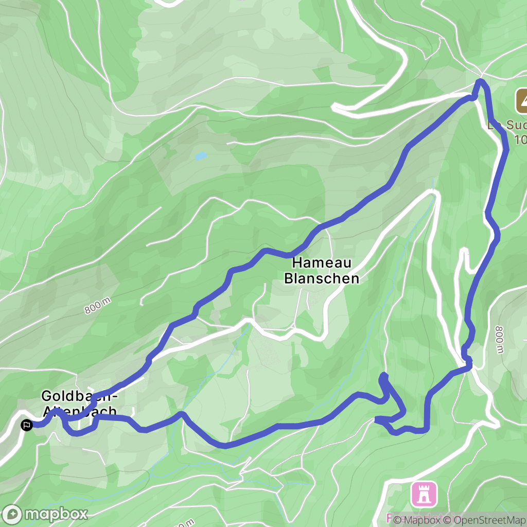 Goldbach-Altenbach : carte du parcours de randonnée - France