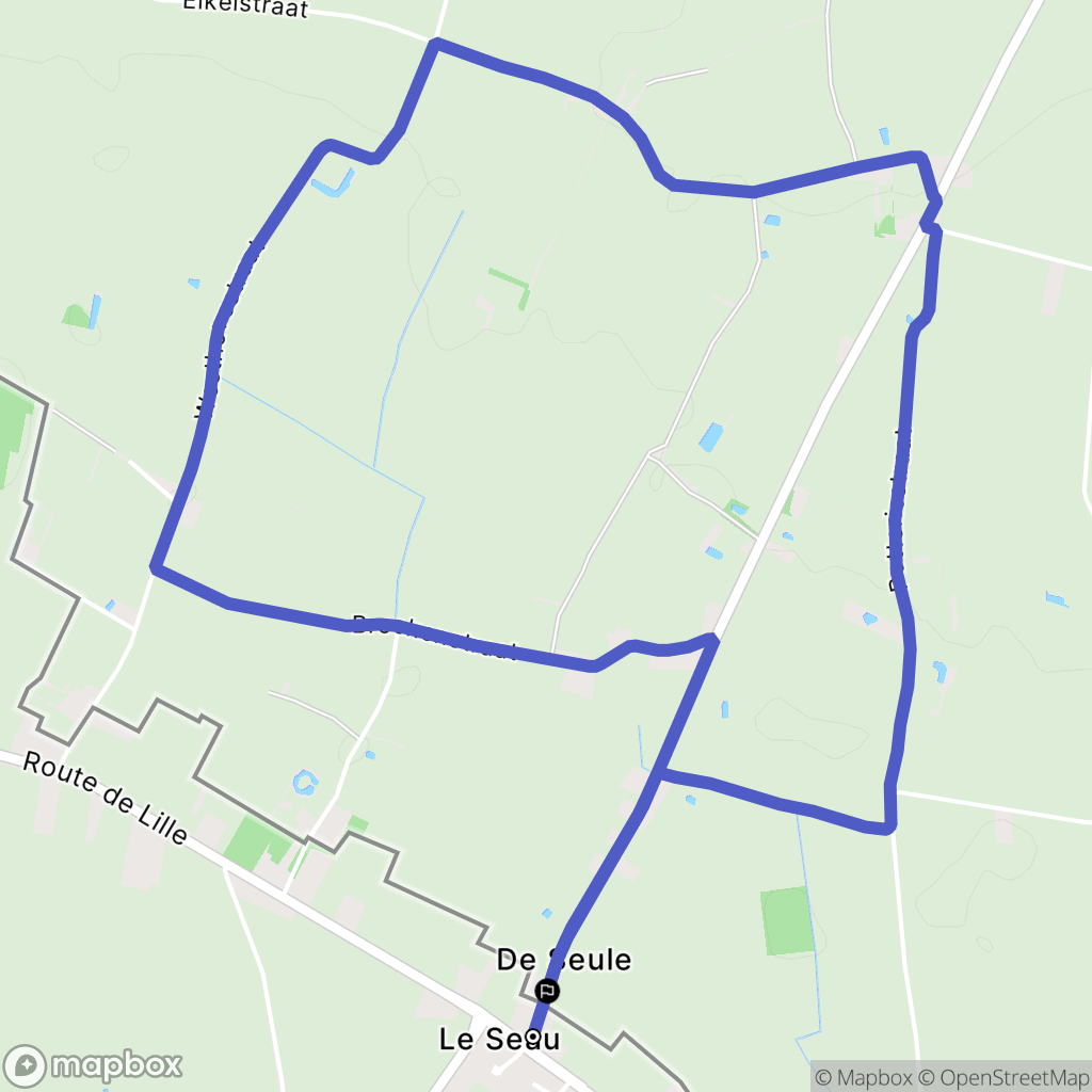 Bailleul : carte du parcours de randonnée - France