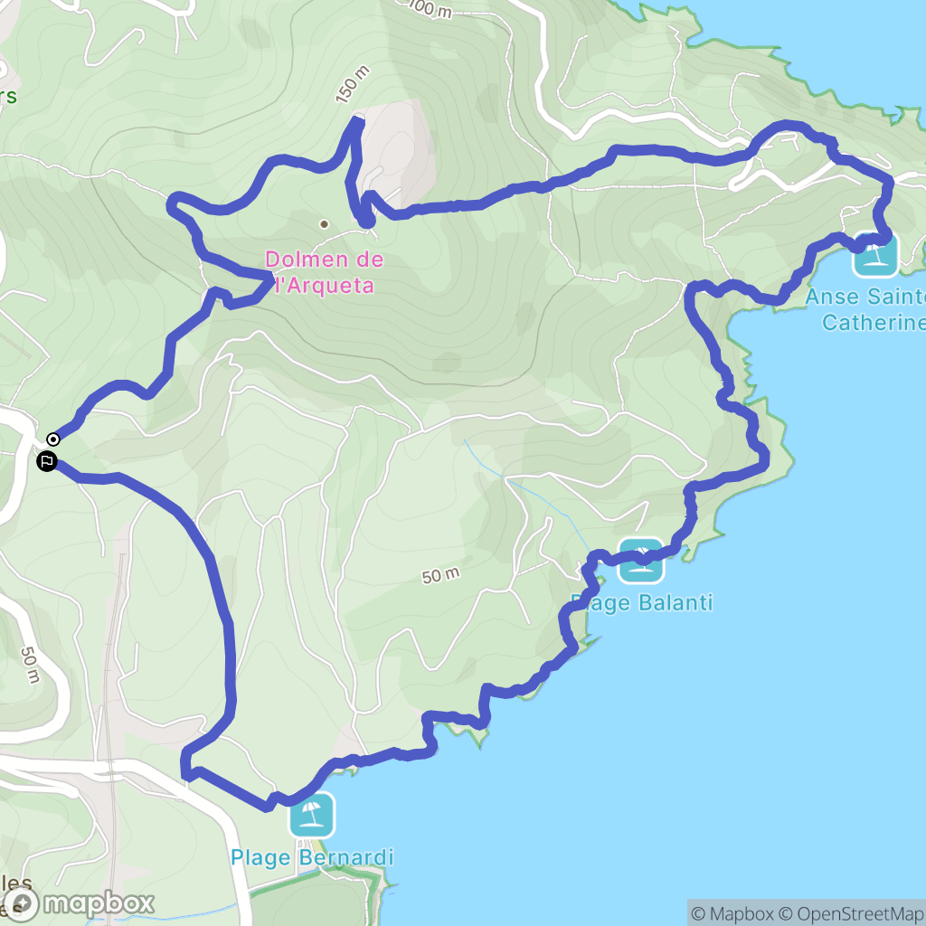 Port-Vendres : carte du parcours de randonnée - France