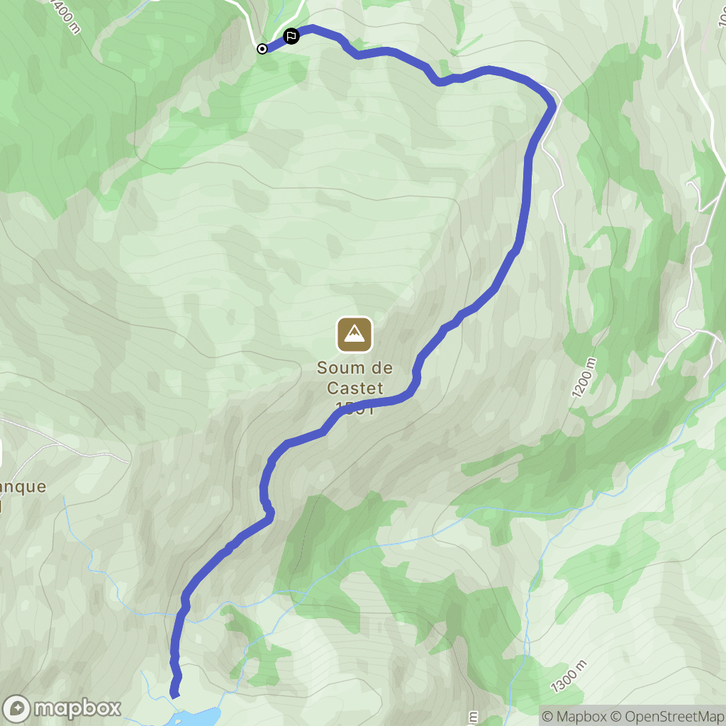 Campan : carte du parcours de randonnée - France