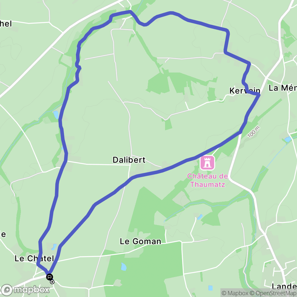 Plélan-le-Petit : carte du parcours de randonnée - France