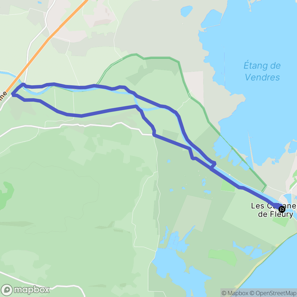 Fleury : carte du parcours de randonnée - France