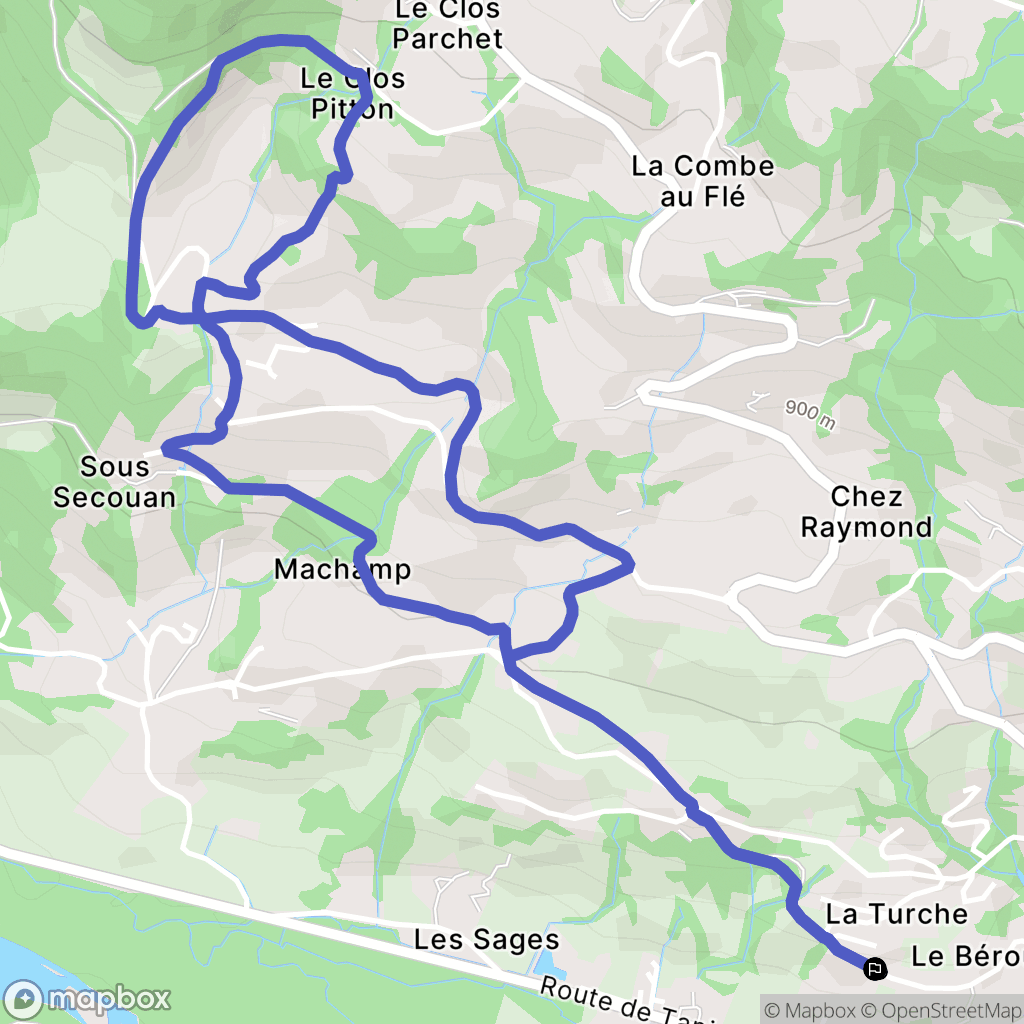 Samoëns : carte du parcours de randonnée - France