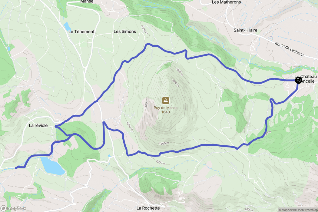 Ancelle : carte du parcours de randonnée - France