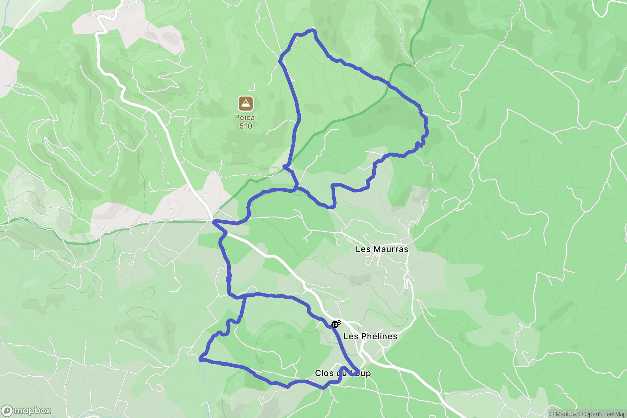Saint-Julien : carte du parcours de randonnée - France