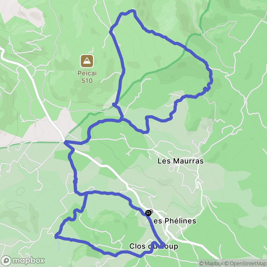 Saint-Julien : carte du parcours de randonnée - France