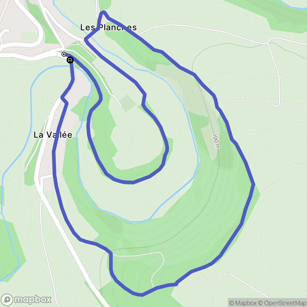 Ménil-Hubert-sur-Orne : carte du parcours de randonnée - France