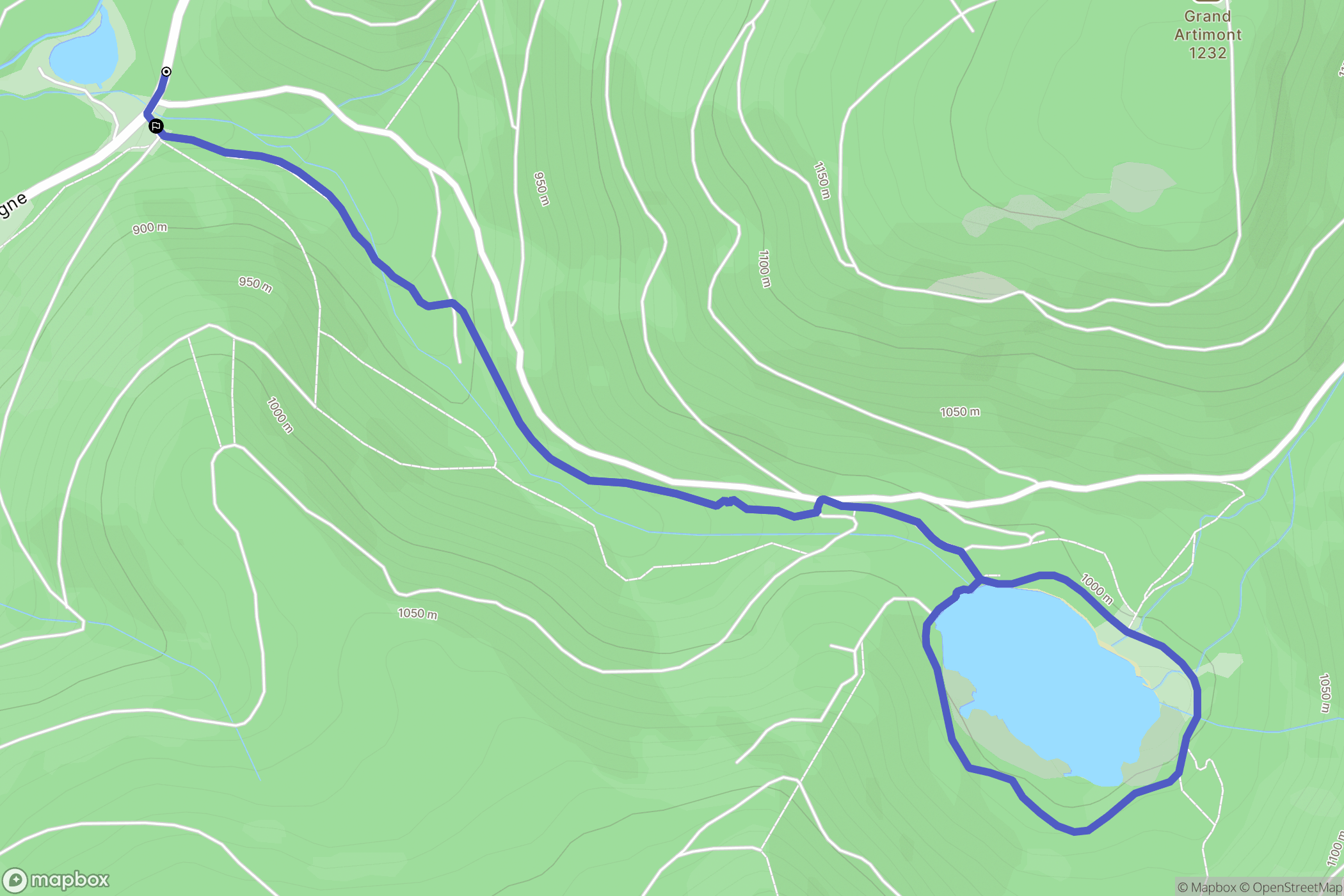 La Bresse : carte du parcours de randonnée - France