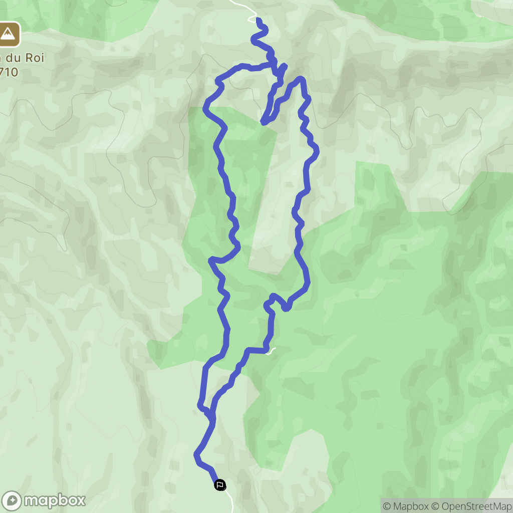 Allauch : carte du parcours de randonnée - France