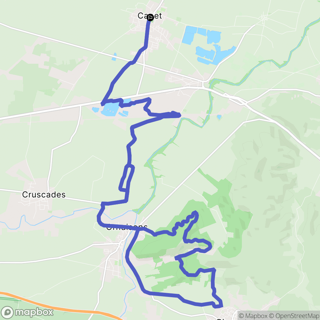 Canet : carte du parcours de randonnée - France