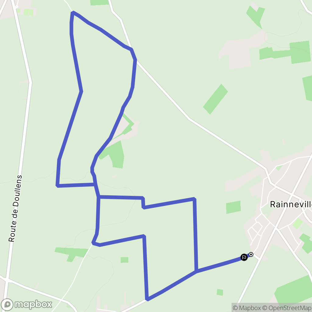 Rainneville : carte du parcours de randonnée - France