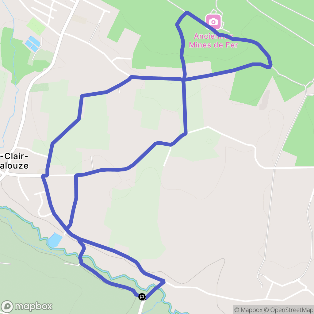 Saint-Clair-de-Halouze : carte du parcours de randonnée - France
