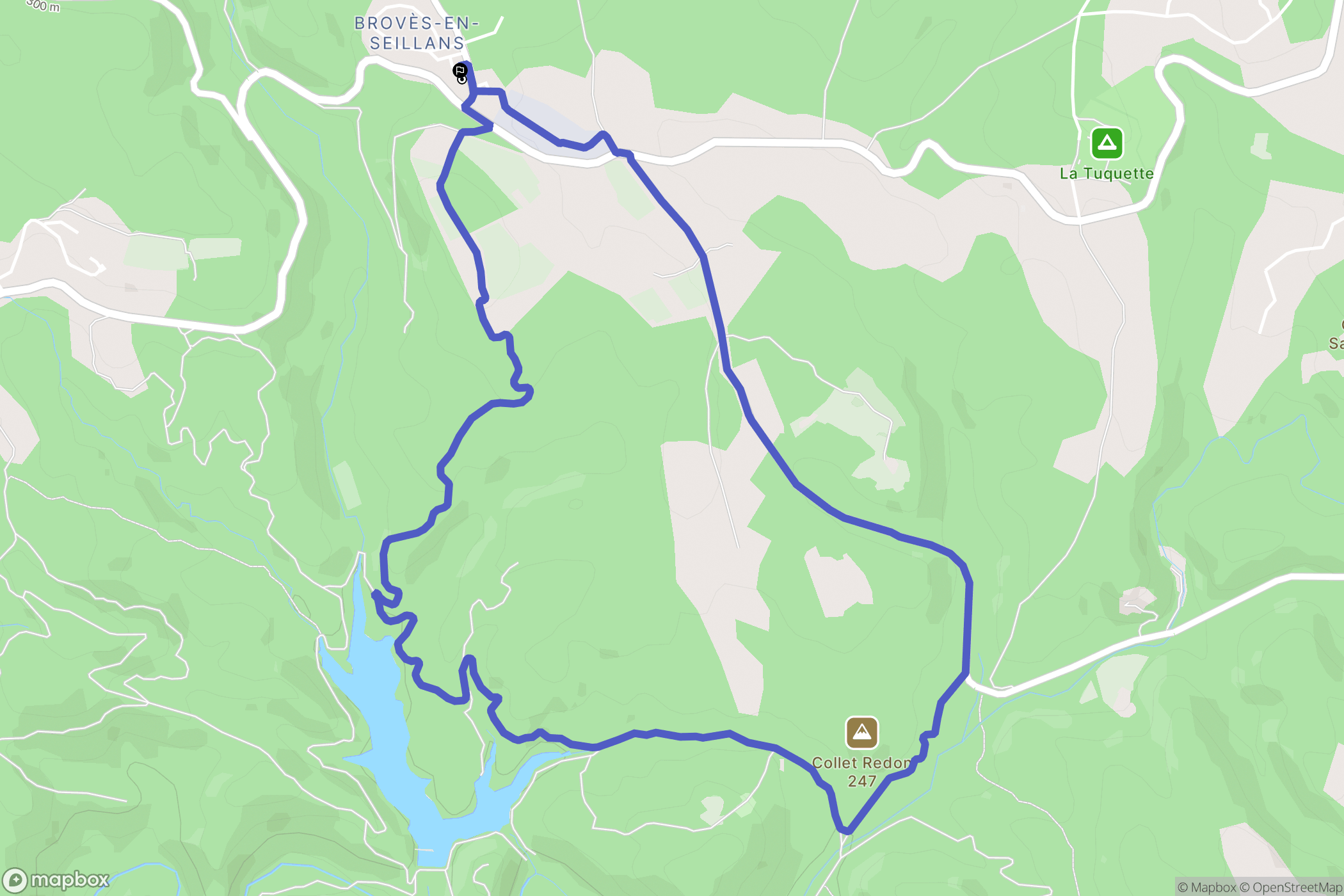 Seillans : carte du parcours de randonnée - France